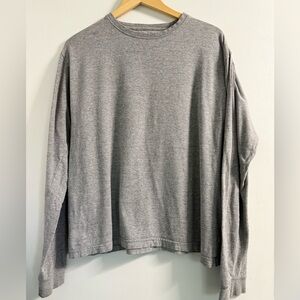 Point Zero Men’s XL Heather Gray Long Sleeve Shirt | Soft Crewneck Layer